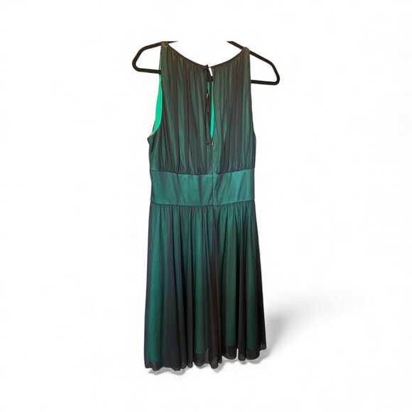 Jessica Howard Green Chiffon Sleeveless Dress | Size 14 - Picture 2 of 4